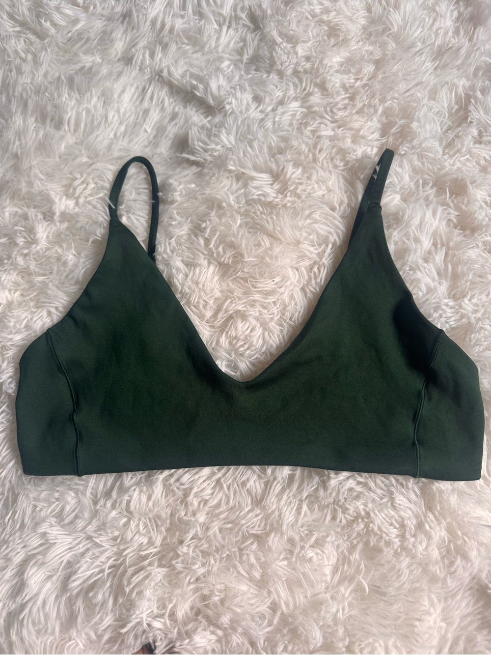 Left On Friday Women's Bikini Top in Dark Green